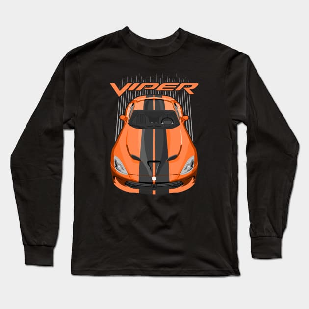 Viper SRT-orange and black Long Sleeve T-Shirt by V8social